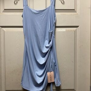 SHEIN Light Blue Asymmetrical Dress